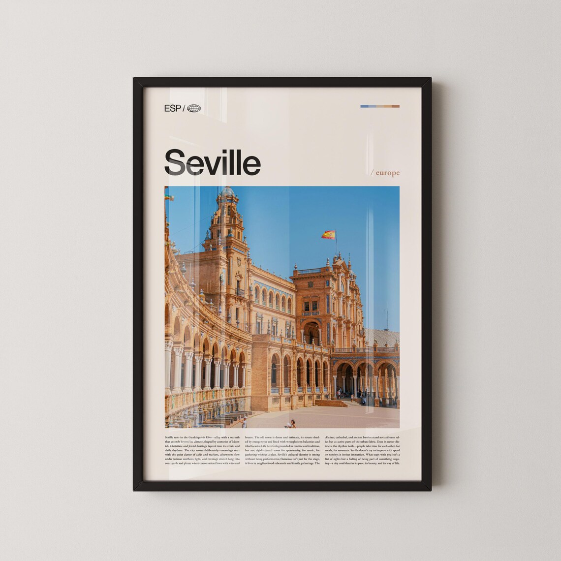 Seville Plaza De Espana Historic Architecture Andalusia Travel Poster