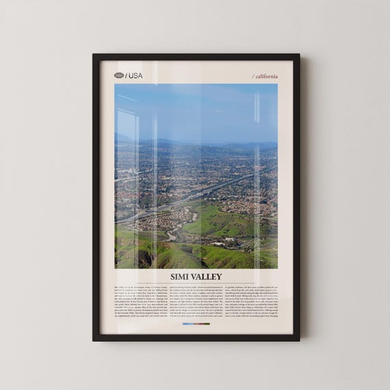 Simi Valley Print Wall Art Poster Landscape Photo Socal Decor Suburban Nature