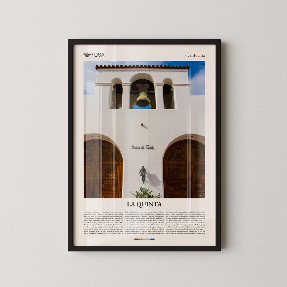 La Quinta Salon De Fiesta Bell Tower Close-Up California Poster