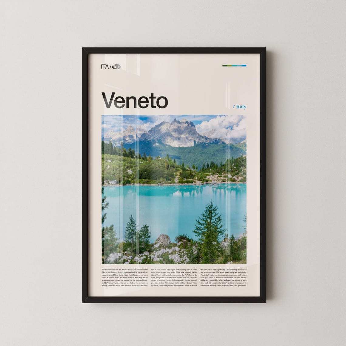 Veneto Italy Rolling Vineyard Hills Cypress Trees Countryside Poster