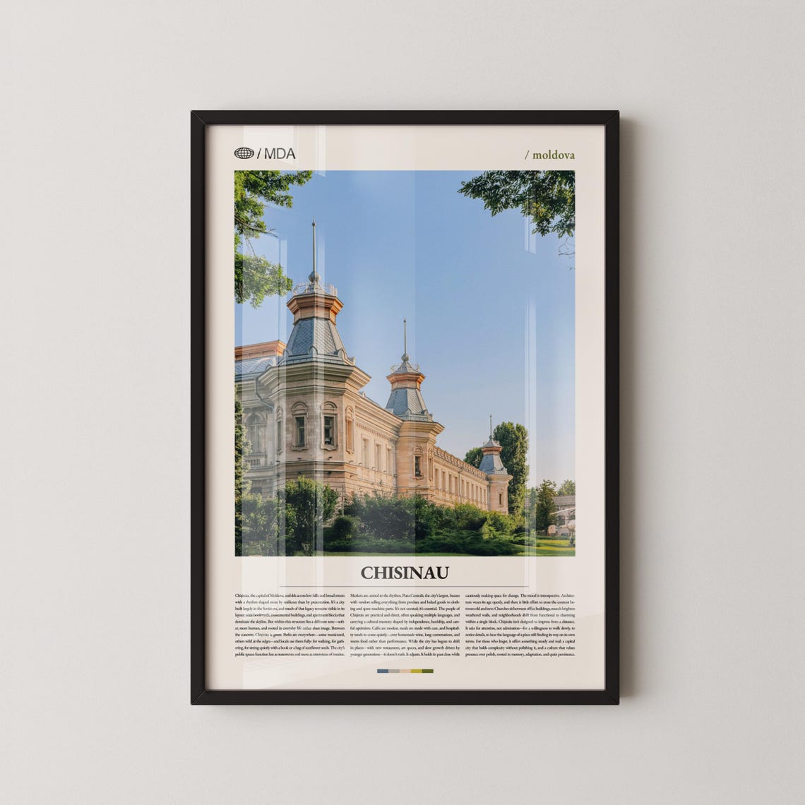 Chisinau Moldova Historic Architecture Photography Travel Poster