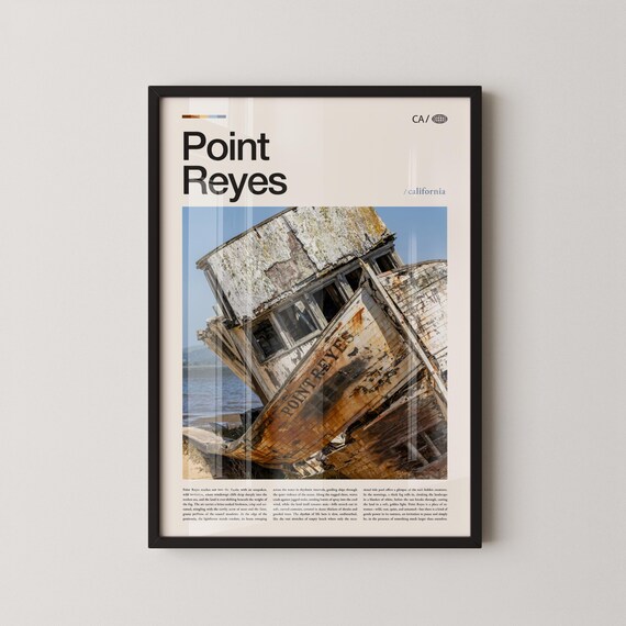 Point Reyes California Shipwreck Boat Title Top Photo Poster