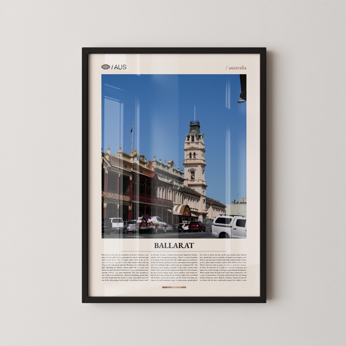 Ballarat Victoria Historic Town Hall Facade Daytime Scene Poster