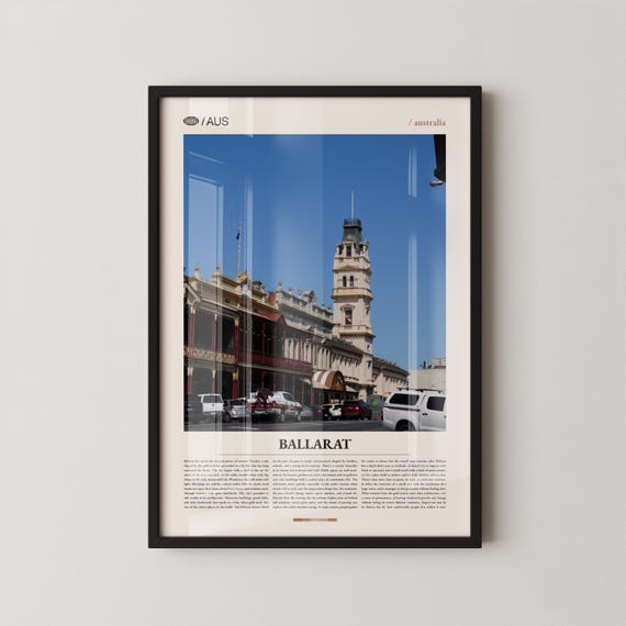 Ballarat Print Wall Art Poster Photography Australian Regional City Historic Decor
