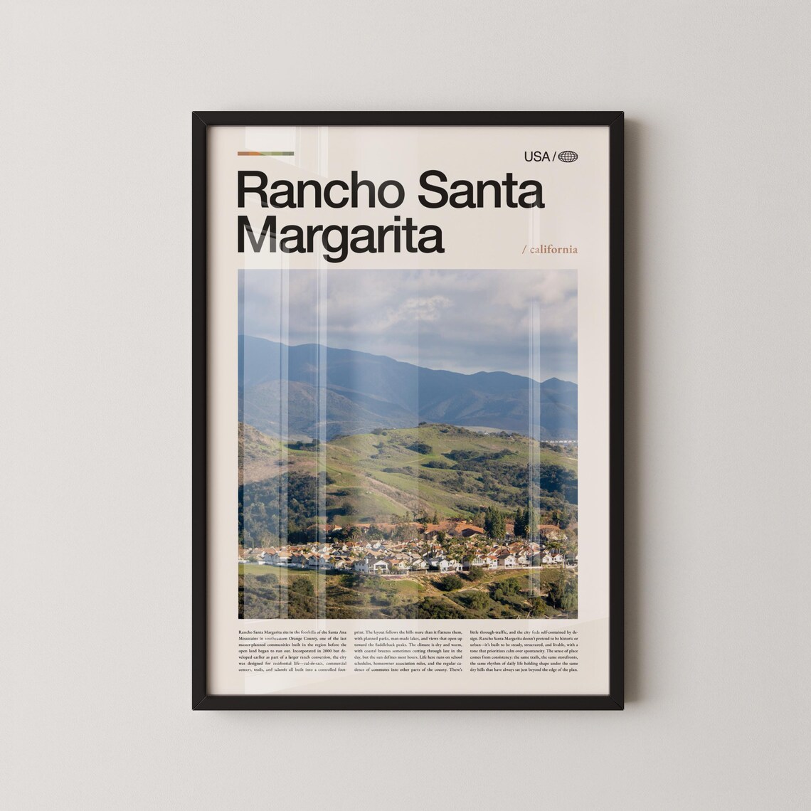 Rancho Santa Margarita Mountain Landscape Travel Poster
