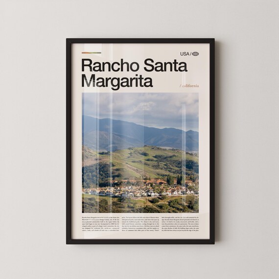 Rancho Santa Margarita Mountain Landscape Travel Poster