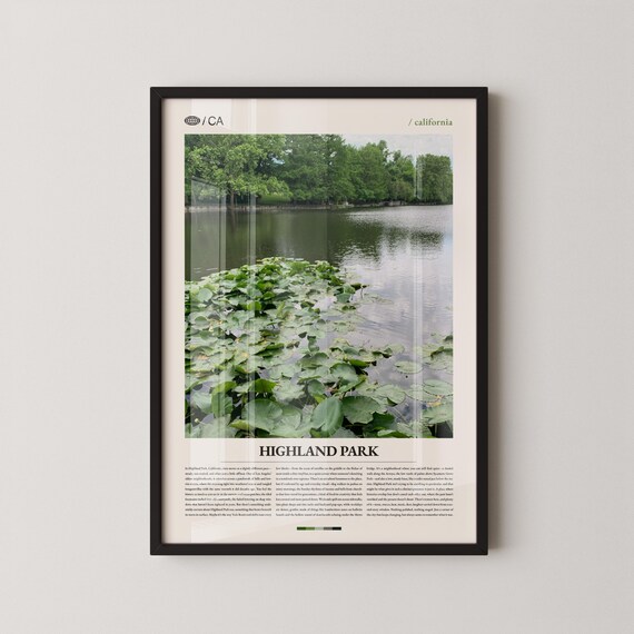 Highland Park California Lily Pond Reflections Photo Travel Poster