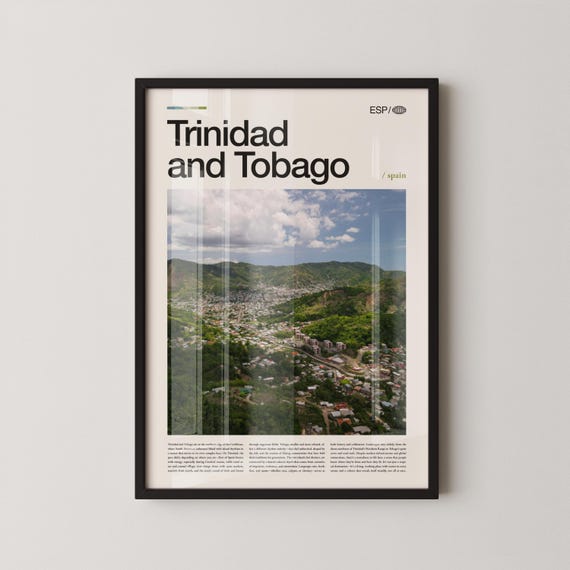 Trinidad And Tobago Wall Art Tropical Island Landscape Print Caribbean Poster Scenic Coastline Nature Photography