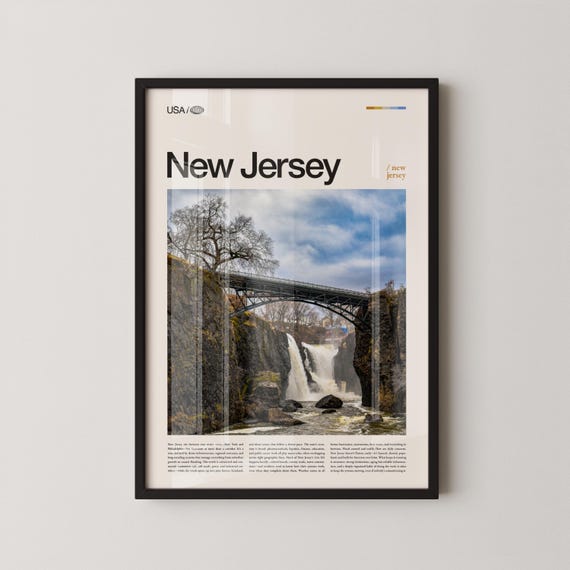 New Jersey Print Wall Art Garden State Poster Coastal And Countryside Photo East Coast Landscape Decor