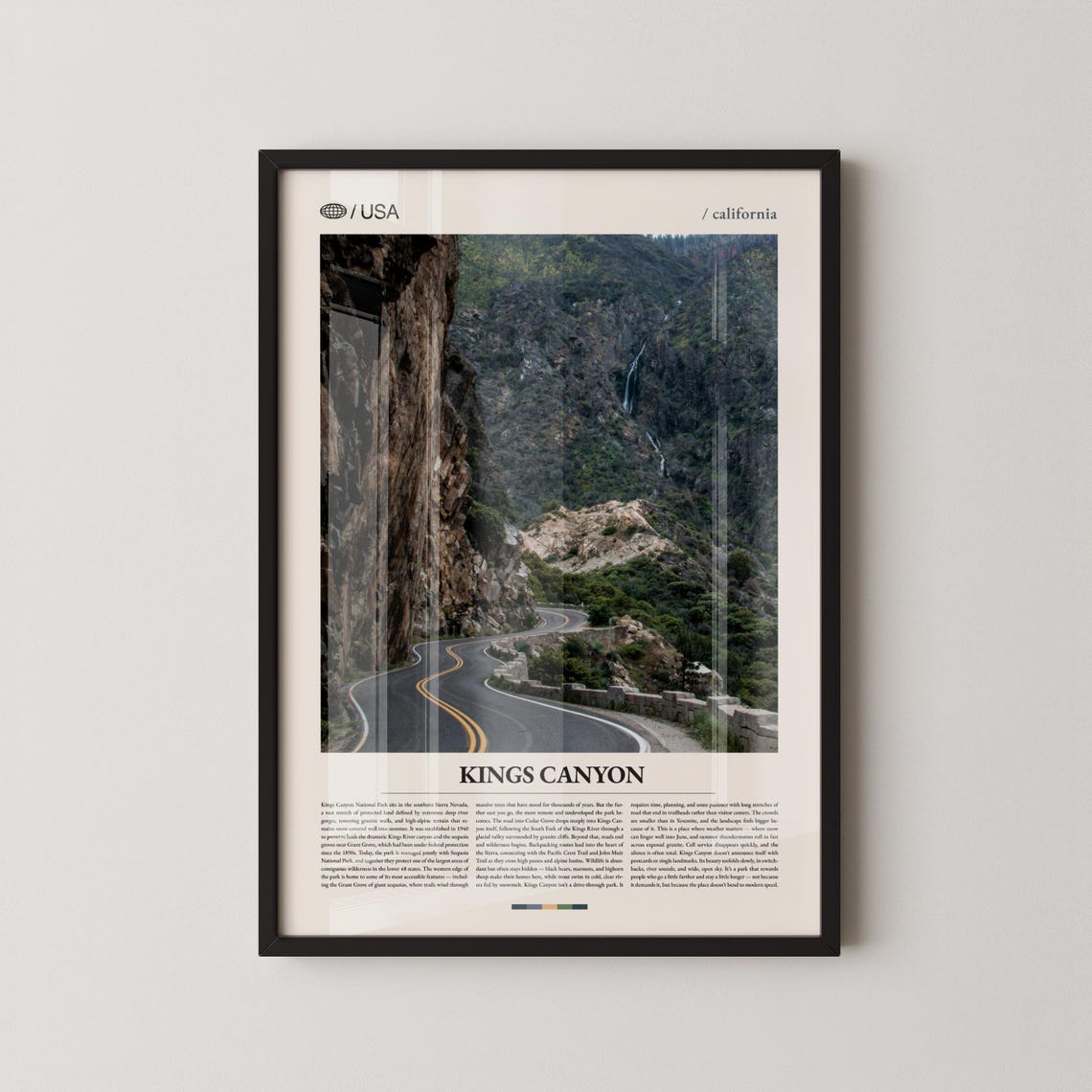 Kings Canyon California Mountain Road Forest Gorge Photo Poster
