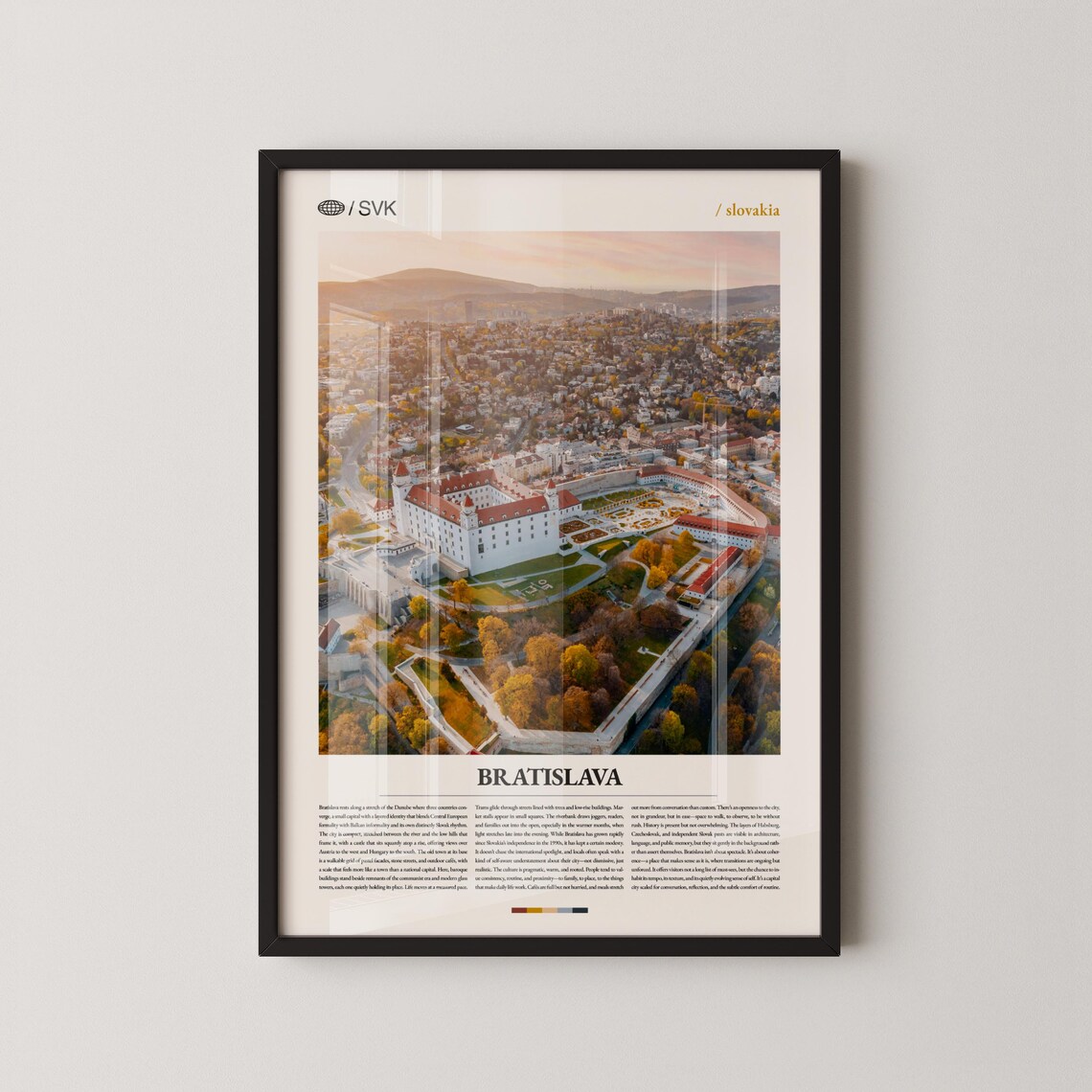 Bratislava Slovakia Autumn Castle Aerial Photography Wall Poster
