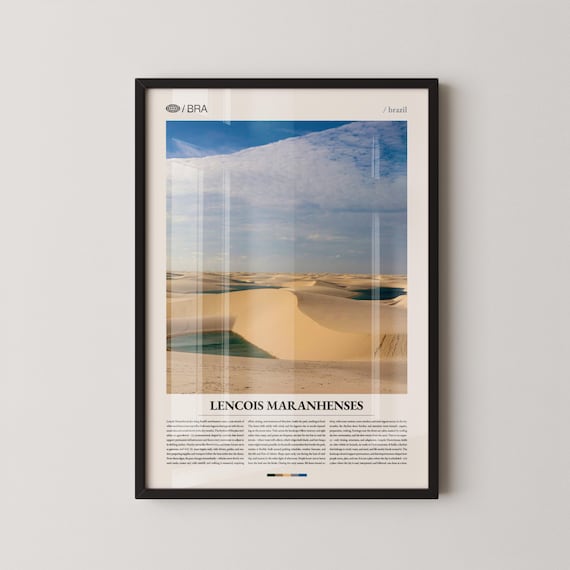 Lencois Maranhenses Brazil Desert Dunes Lagoons Magazine Style Poster
