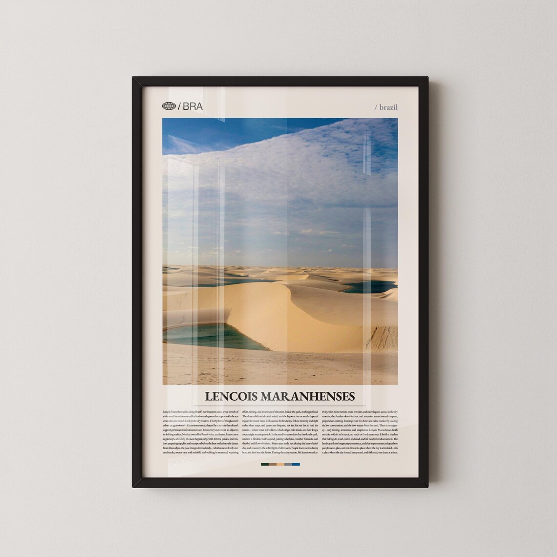 Lencois Maranhenses Brazil Desert Dunes Lagoons Magazine Style Poster