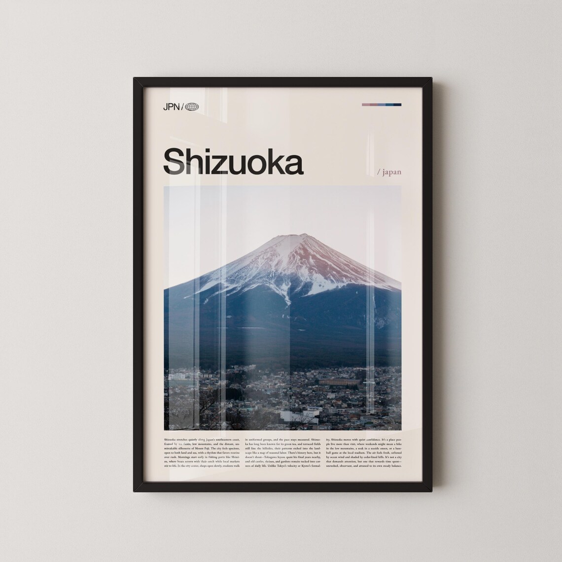 Shizuoka Japan Wall Art Mount Fuji And Coastal Landscape Print Poster Scenic Honshu Photography Japanese Nature Decor