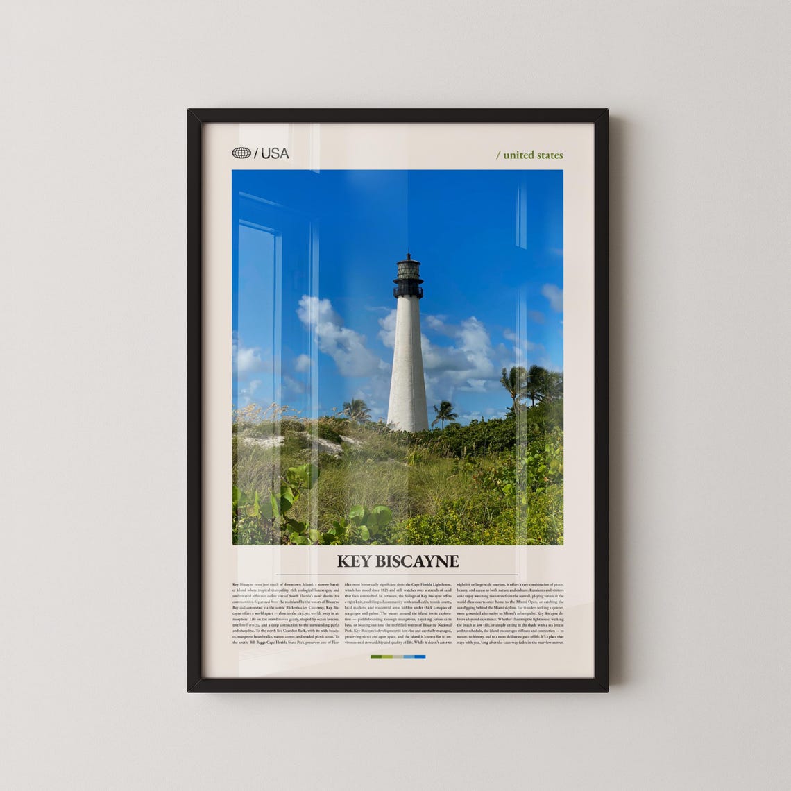 Key Biscayne Florida Cape Lighthouse Photo Travel Art Poster