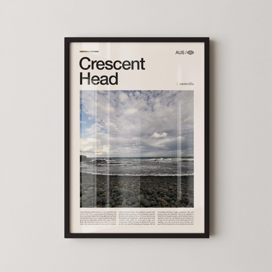 Crescent Head Australia Pebble Beach Surf Break Photo Poster