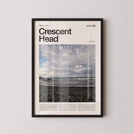 Crescent Head Australia Pebble Beach Surf Break Photo Poster