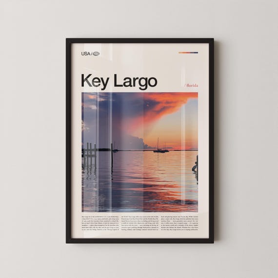 Key Largo Florida Wall Art Print, Coral Reef State Park