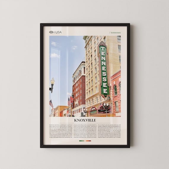 Knoxville Tennessee Theatre Sign Gay Street Downtown Daytime Poster