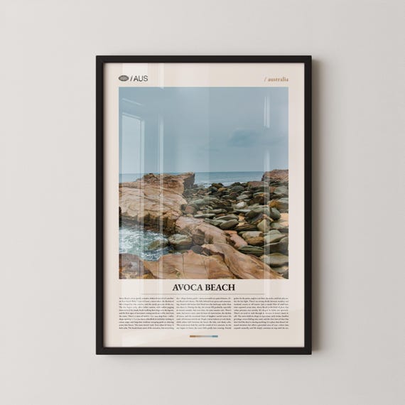 Avoca Beach Print Wall Art Poster Photography Australian Coastline Surf Decor
