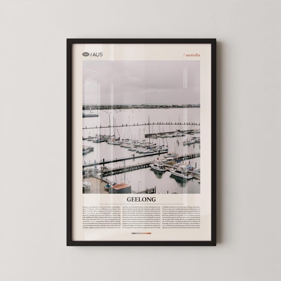 Geelong Print Wall Art Poster Photography Australian Coastal City Bayfront Decor