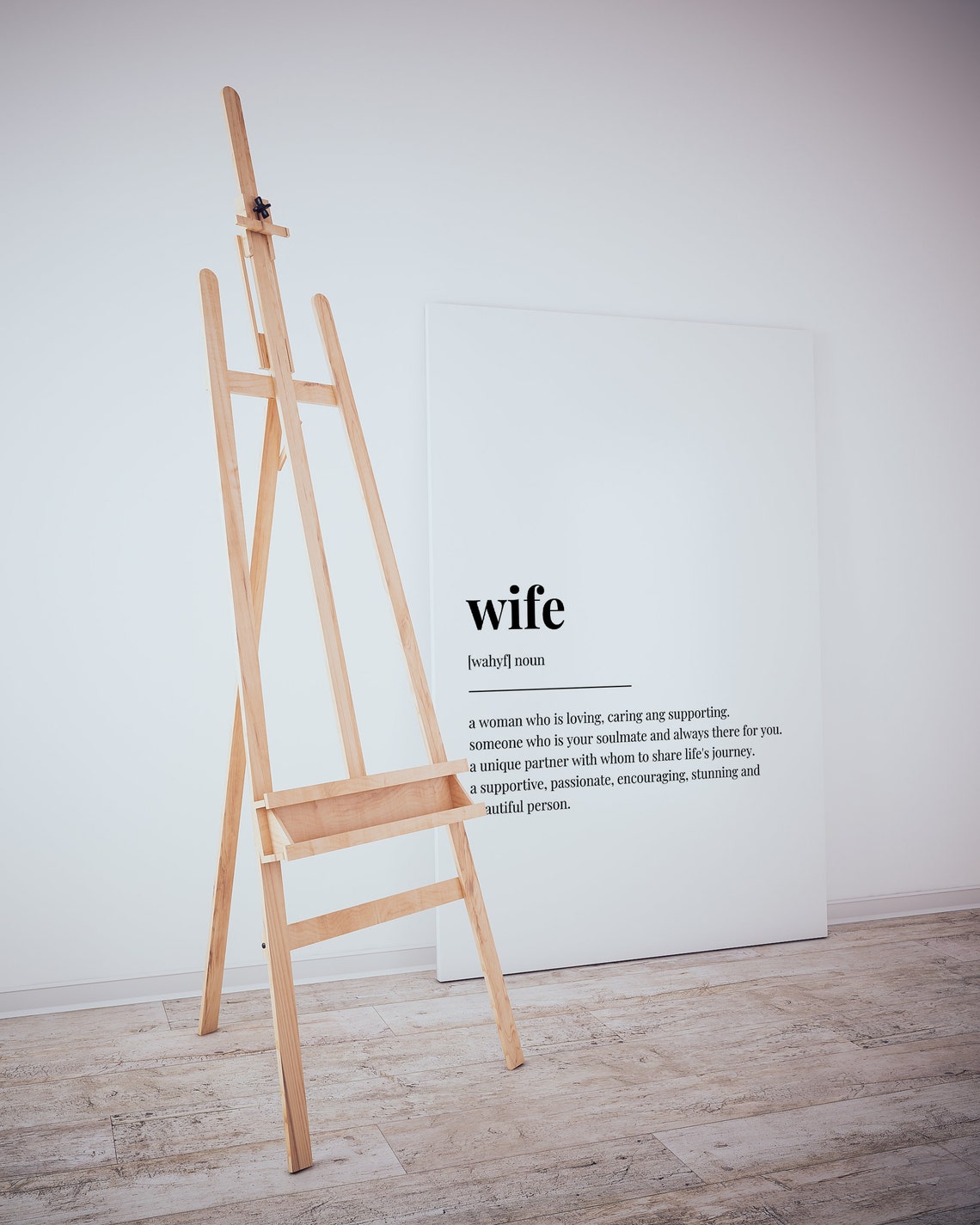 Wife Definition Dictionary Style Romantic Quote Typography Poster