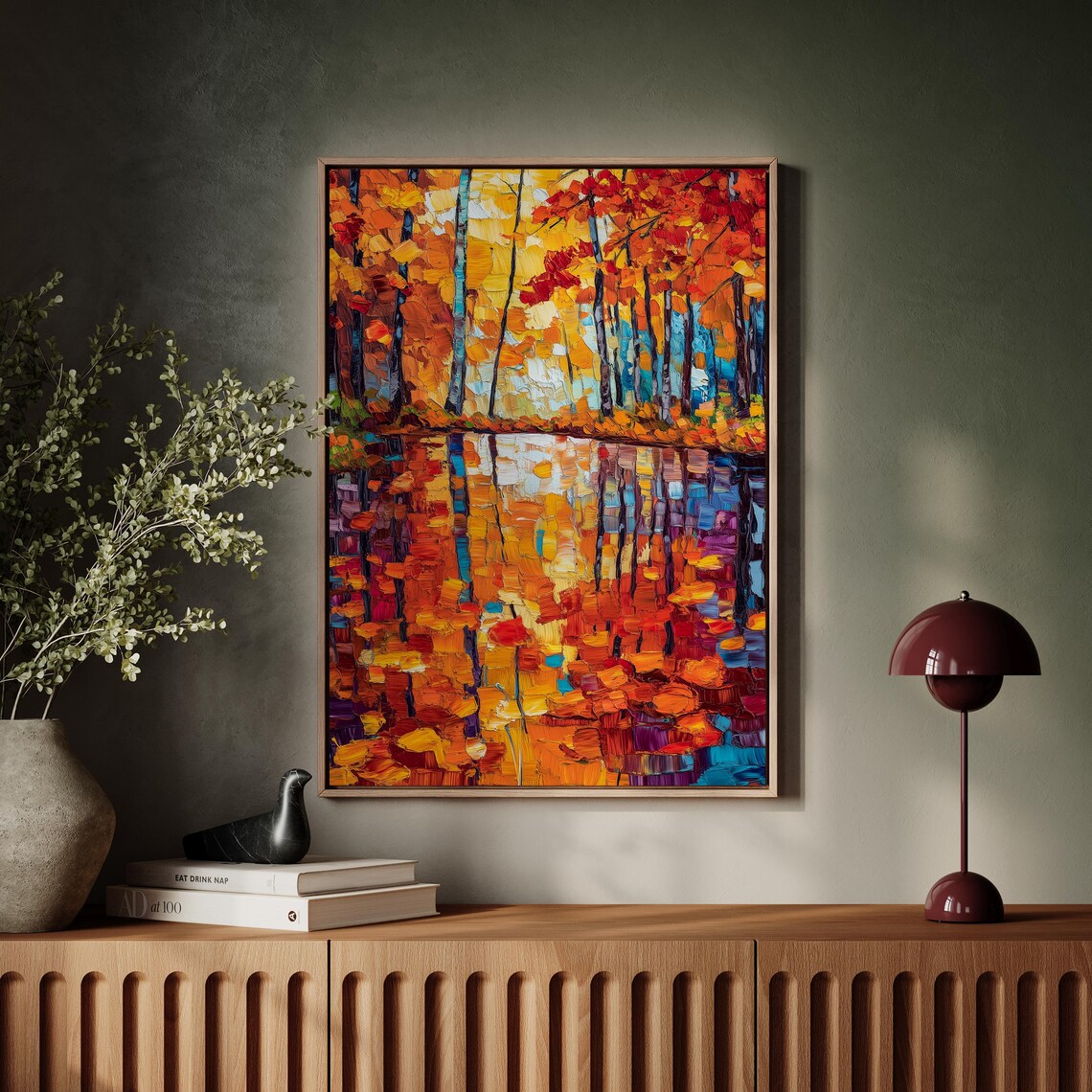 Maple Leaves Painting, Autumn Landscape Art Print - Image 5