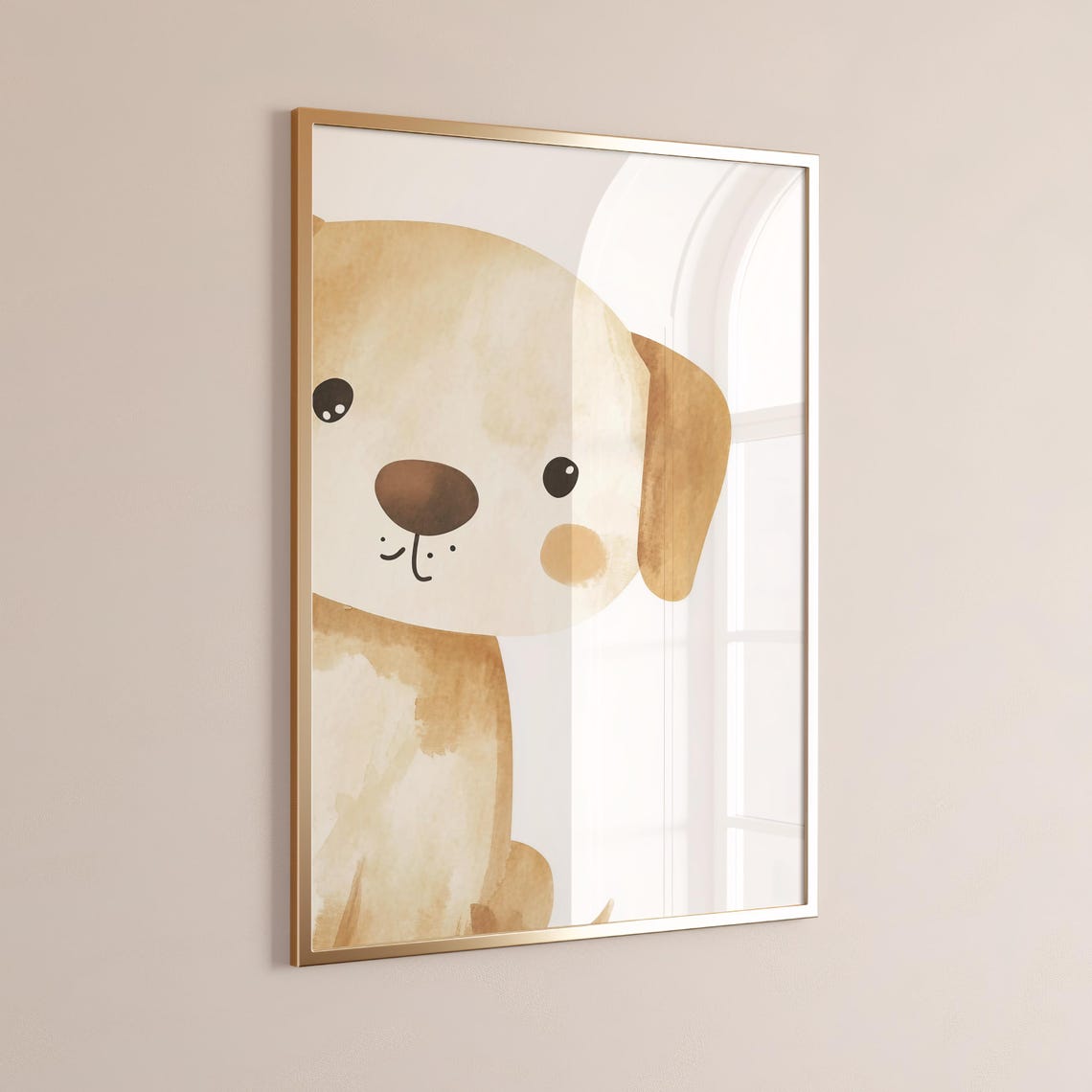 Watercolor Puppy Wall Art Cute Dog Wall Decor Kawaii Dog Poster Whimsical Puppy Art Puppy Room Decor Dog Nursery Wall Art - Image 5