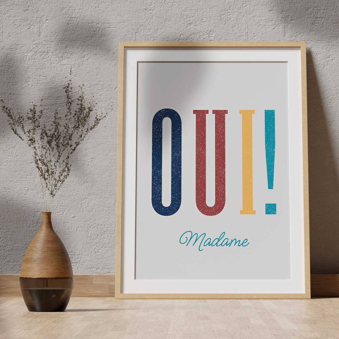 Oui Oui Art Print Oui Madame Poster French Home Decor French Art Print French Wall Art Inspirational Wall Art Neutral Wall Art - Image 4