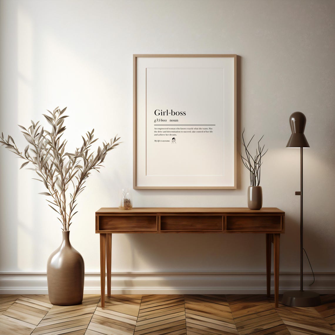 Girl Boss Dictionary Definition Empowered Woman Affirmation Poster - Image 5