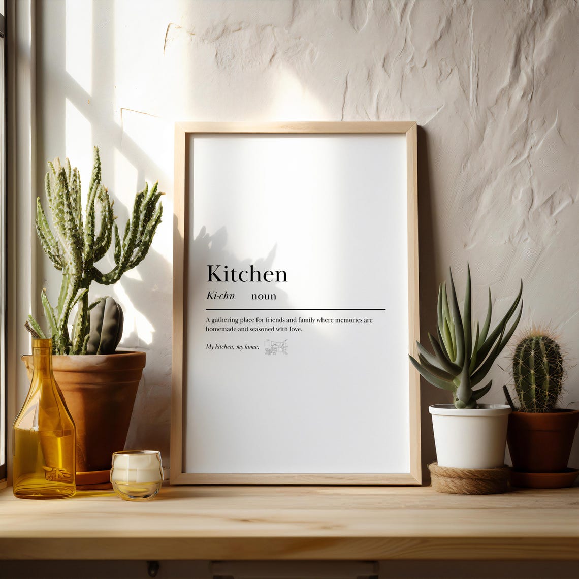 Kitchen Dictionary Definition Noun Gathering Place Family Poster - Image 5