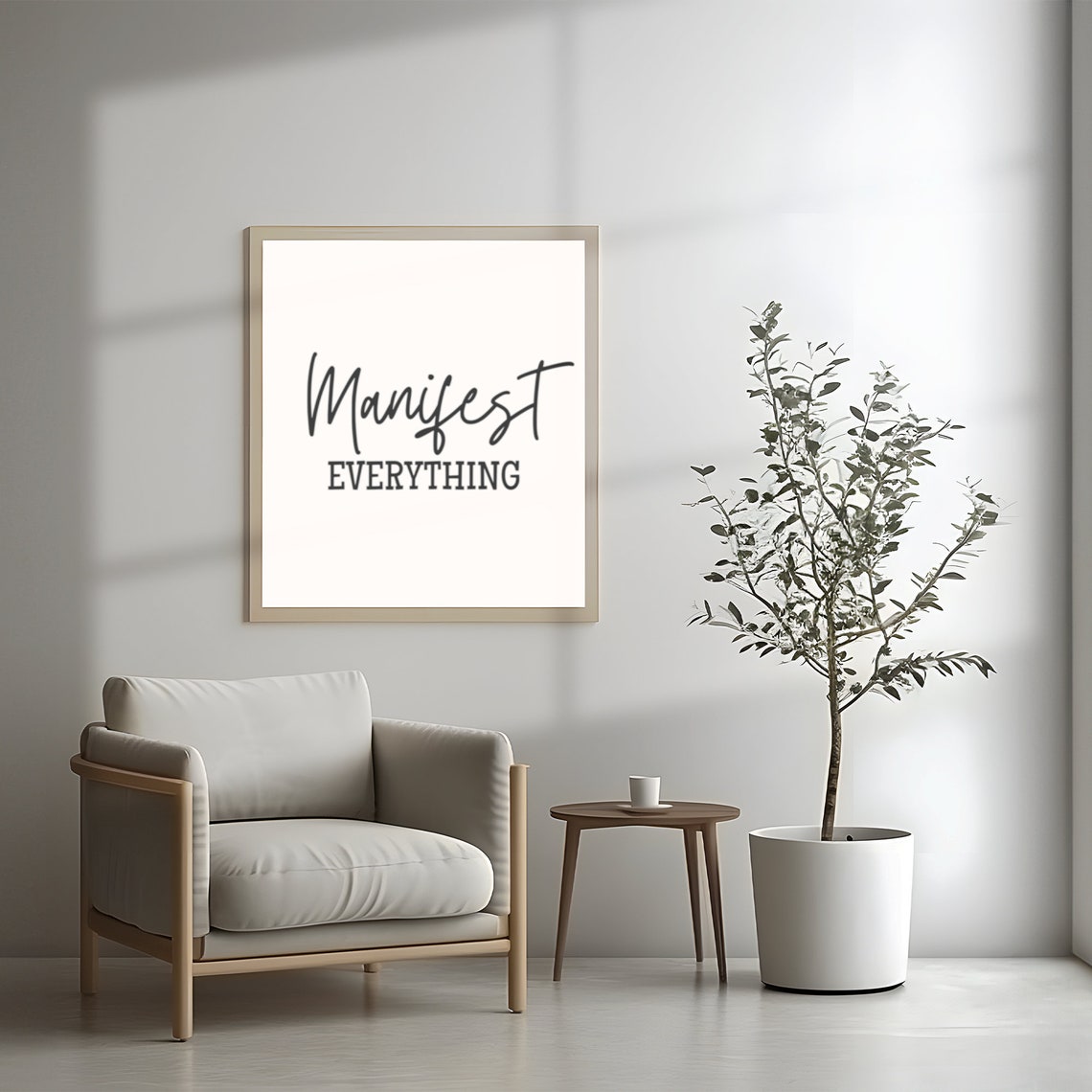 Manifest Everything Script Typography Motivational Decor Poster - Image 6