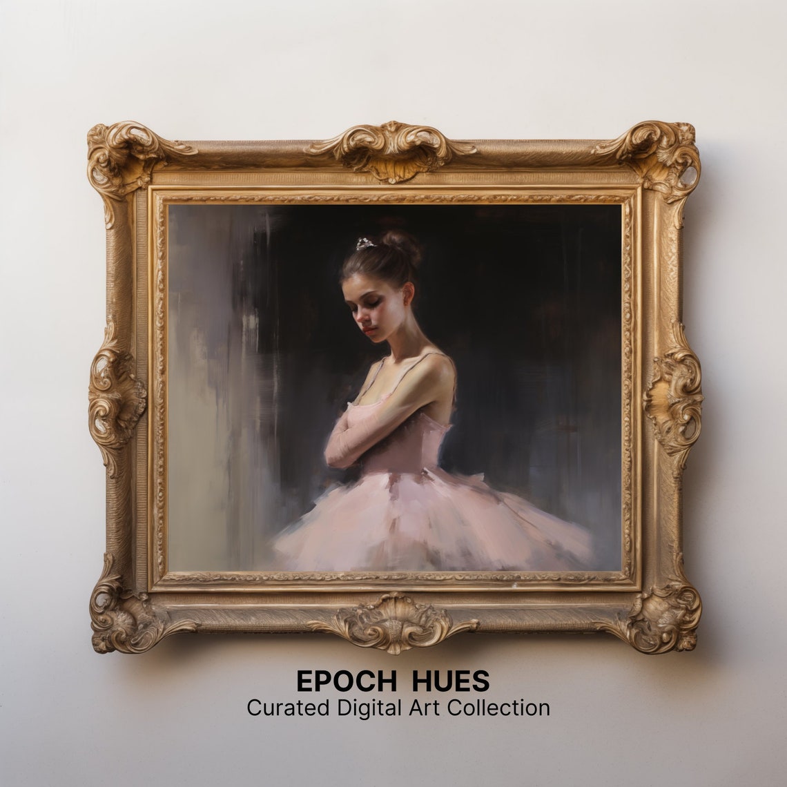 Ballet Dancer Art Print Elegant Ballerina Portrait Painting Classical Dance Wall Decor Instant - Image 3