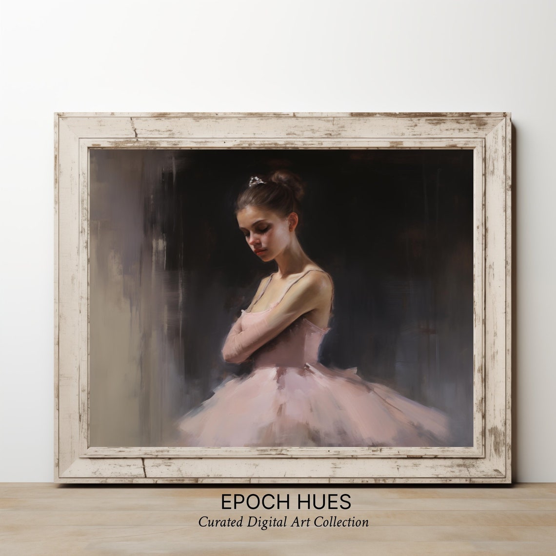 Ballet Dancer Art Print Elegant Ballerina Portrait Painting Classical Dance Wall Decor Instant - Image 2