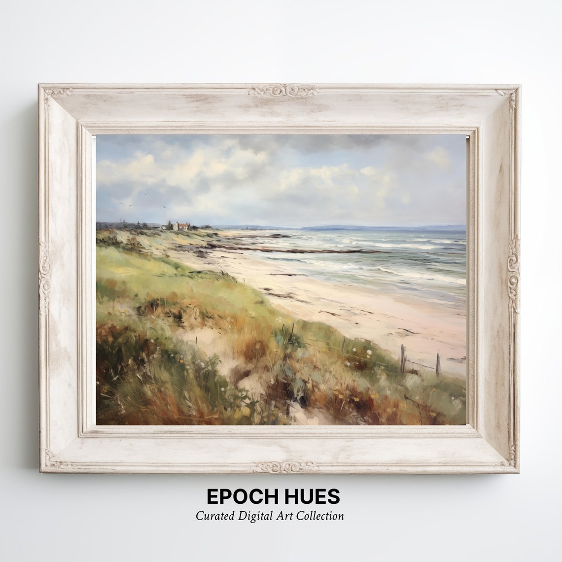 Serene Coastal Beach With Sandy Shore and Ocean Waves Poster - Image 3