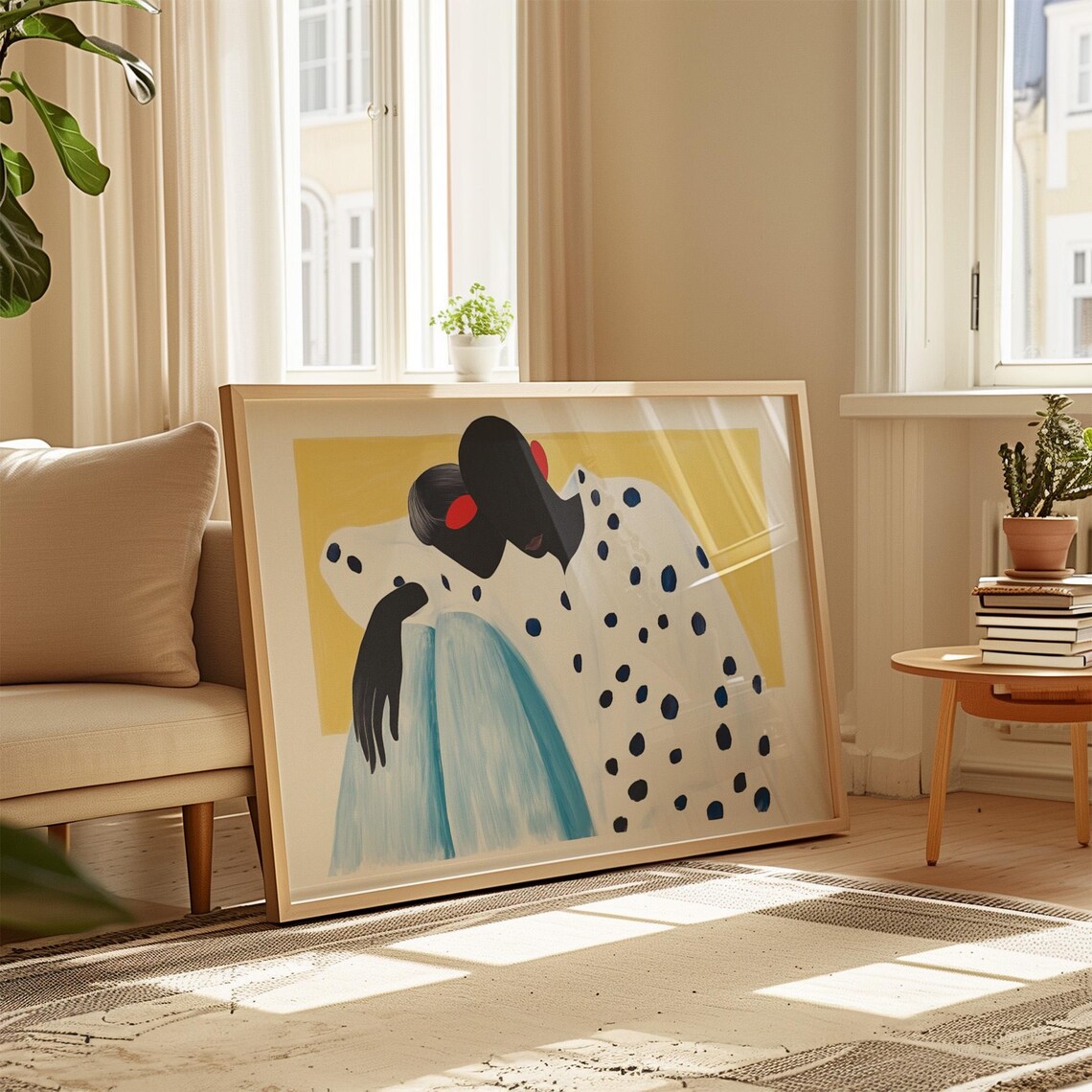 Abstract Couple, Polka Dot Minimalist Decor - Image 4