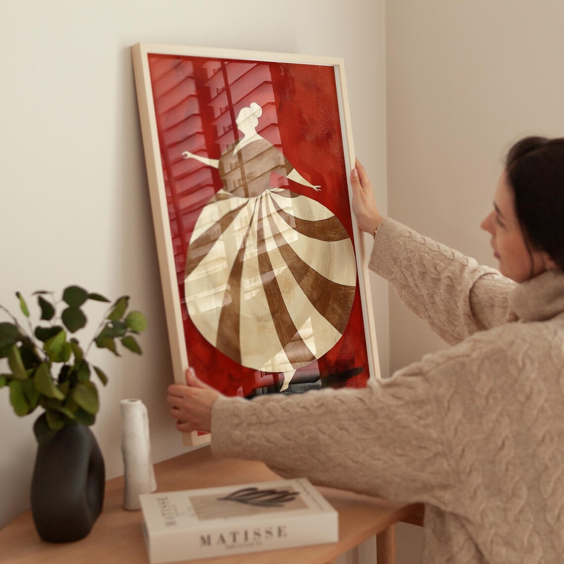 Curvy Woman Dancing Print, Minimalist Body Positive Art - Image 6