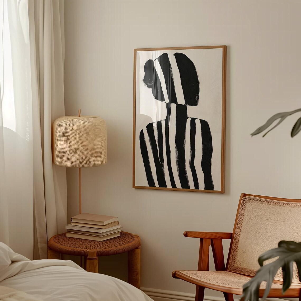 Black And White Abstract Woman, Minimalist Figure Art Print - Image 5