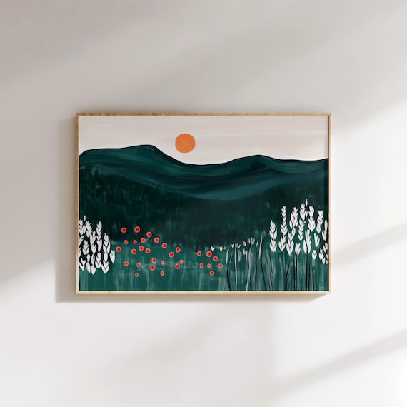 Minimalist Sunset Contemporary Travel Poster
