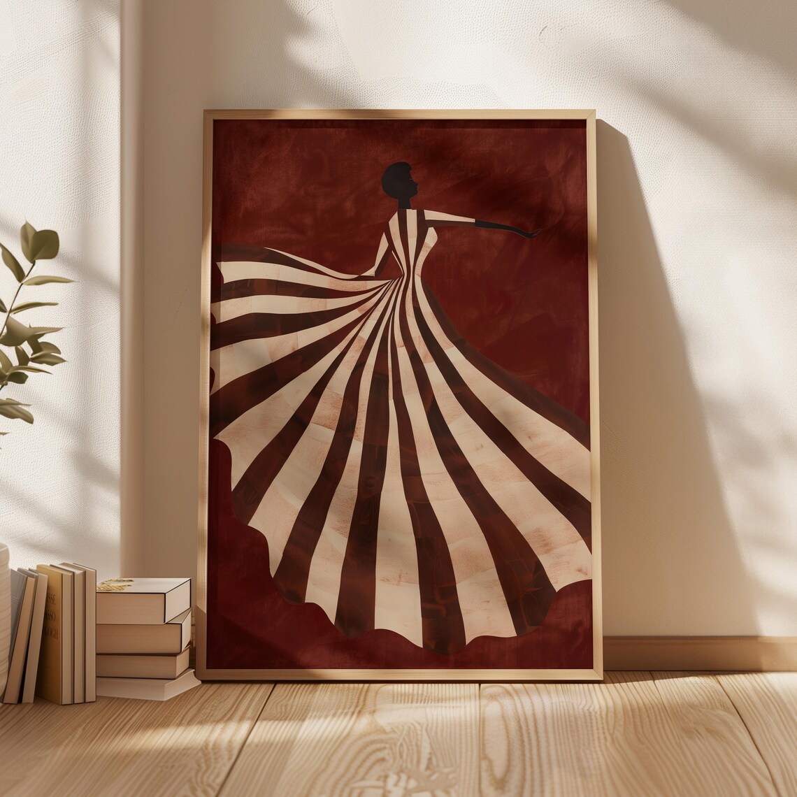 Elegant Woman Silhouette, Modern Minimal Movement Art - Image 6