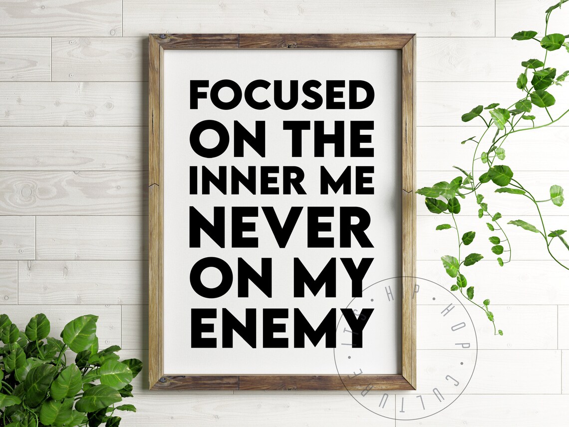Focused On The Inner Me Quote, Hip Hop Lyrics Poster - Image 4