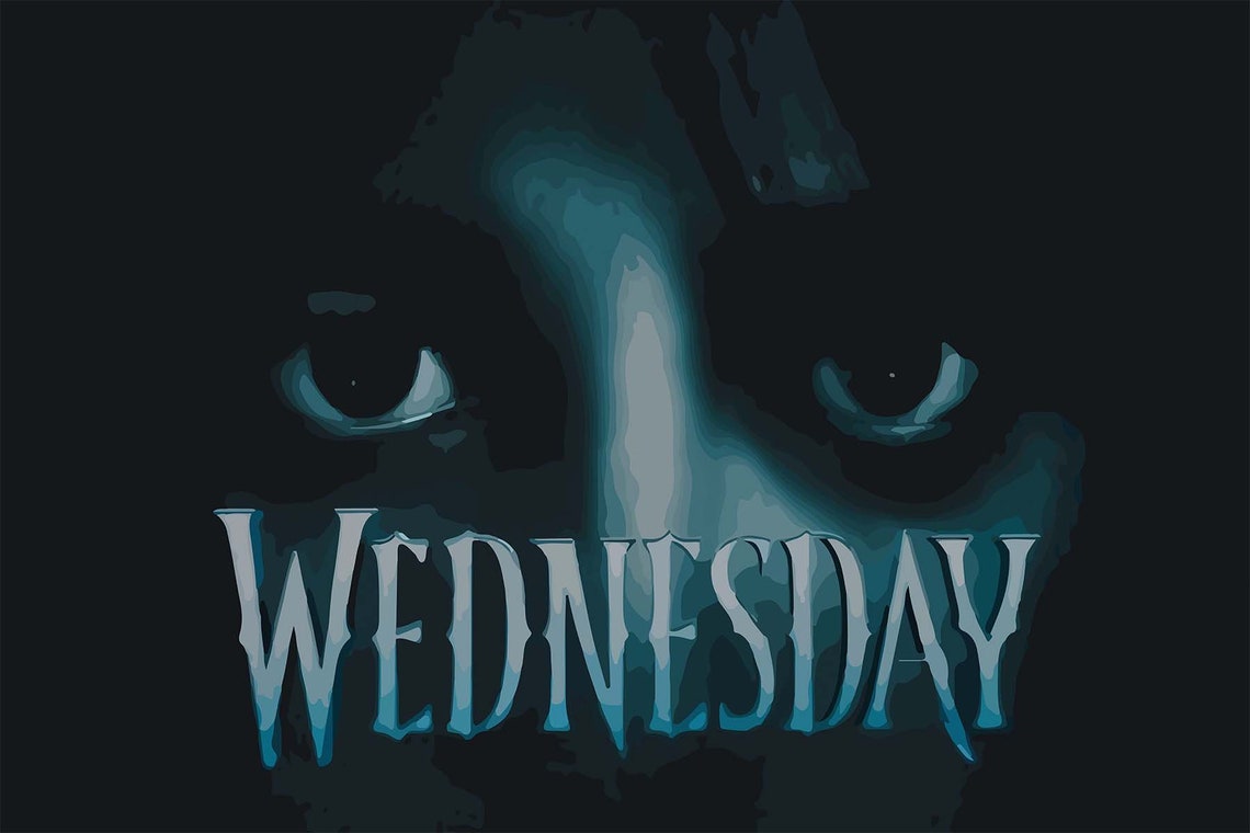 Wednesday Addams Gothic Dark Eyes Horror Series Inspired Fan Poster - Image 3