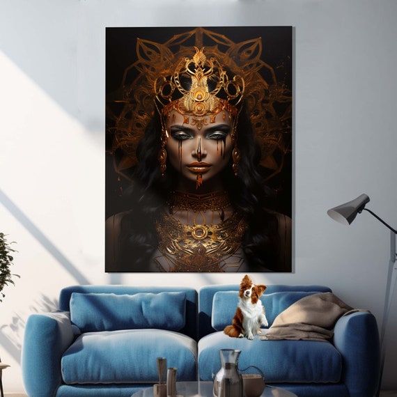 Tempered Glass Wall Art Girl Tempered Glass Colorful Wall Indian Design Wall Decor Glass Wall Art Luxury Glass Art Women Wall Decor