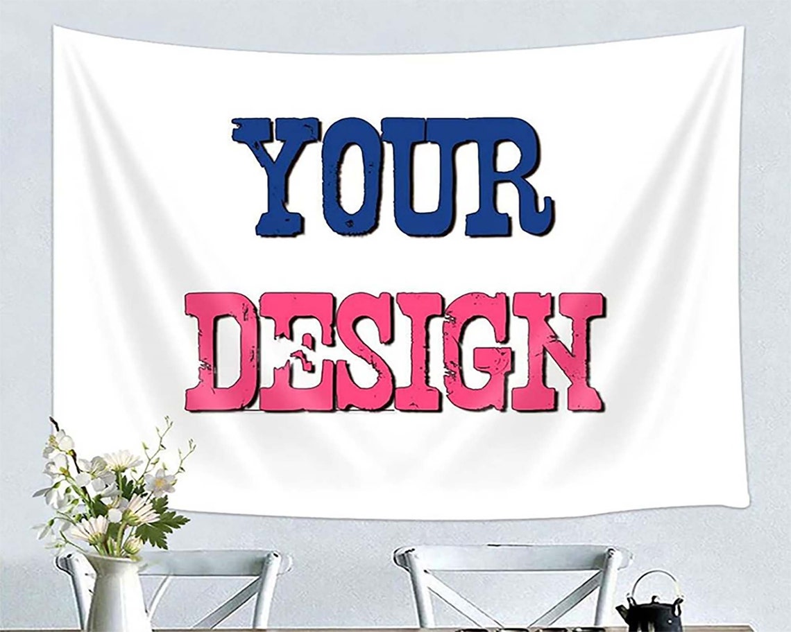 Custom Your Design Personalized Blank Tapestry Wall Hanging Art Poster