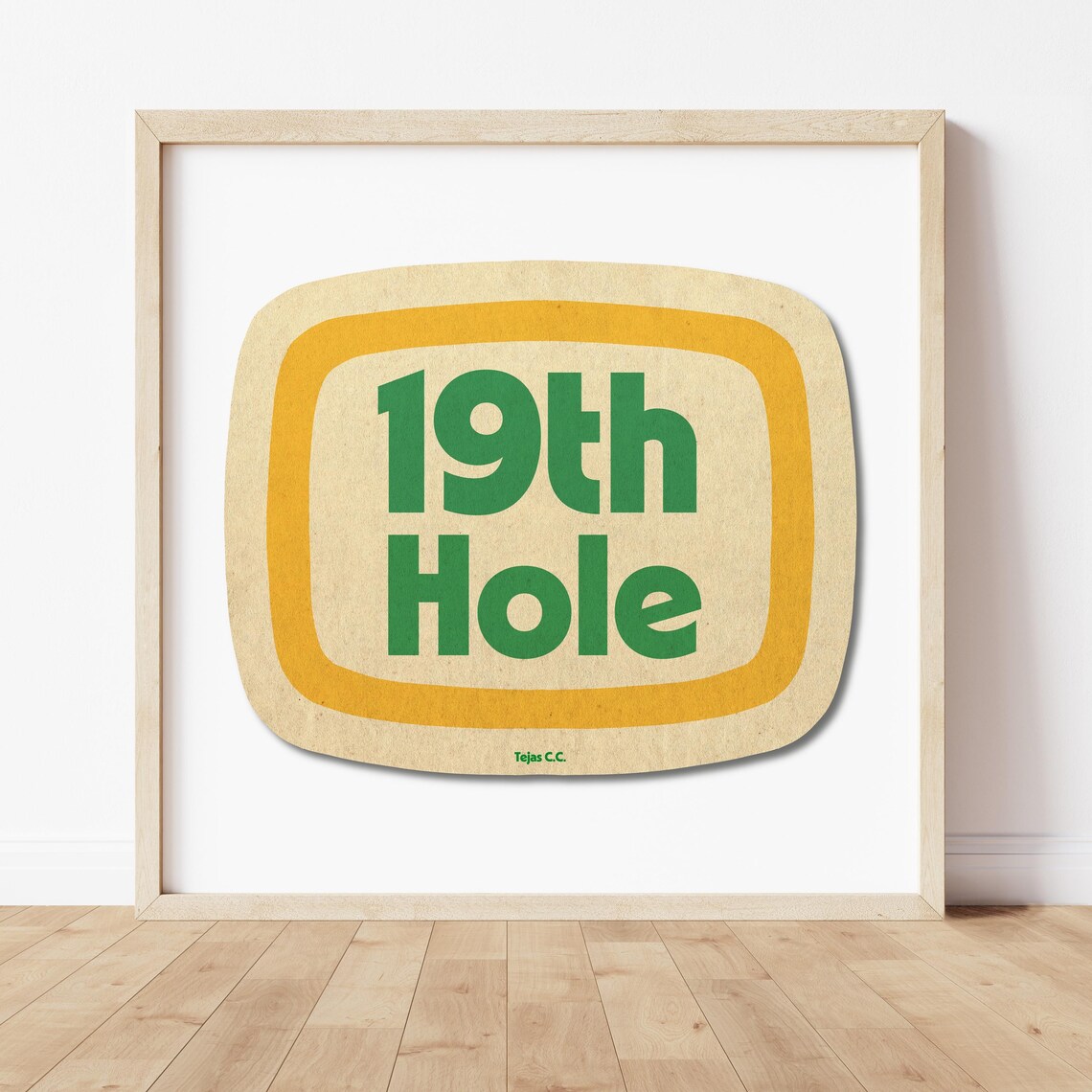 19th Hole Golf Art Print, Game Room Bar Decor - Image 3