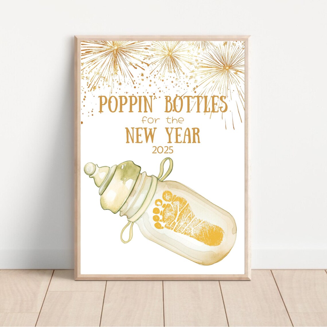 Poppin The Bottle Happy New Year 2025 Art Print - Image 2