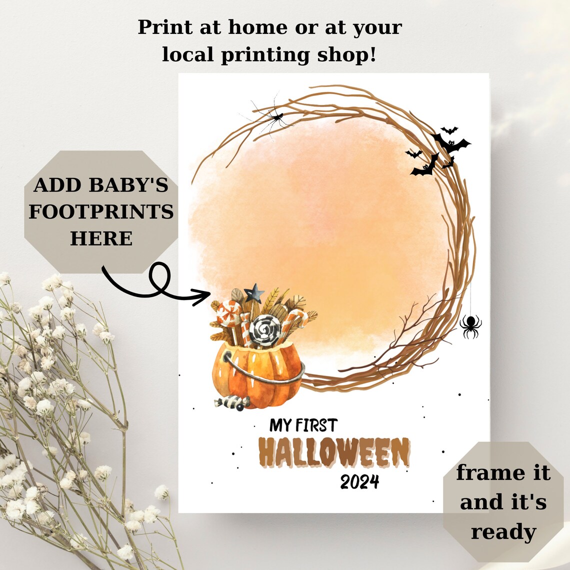 My First Halloween Footprint Keepsake Art - Image 3