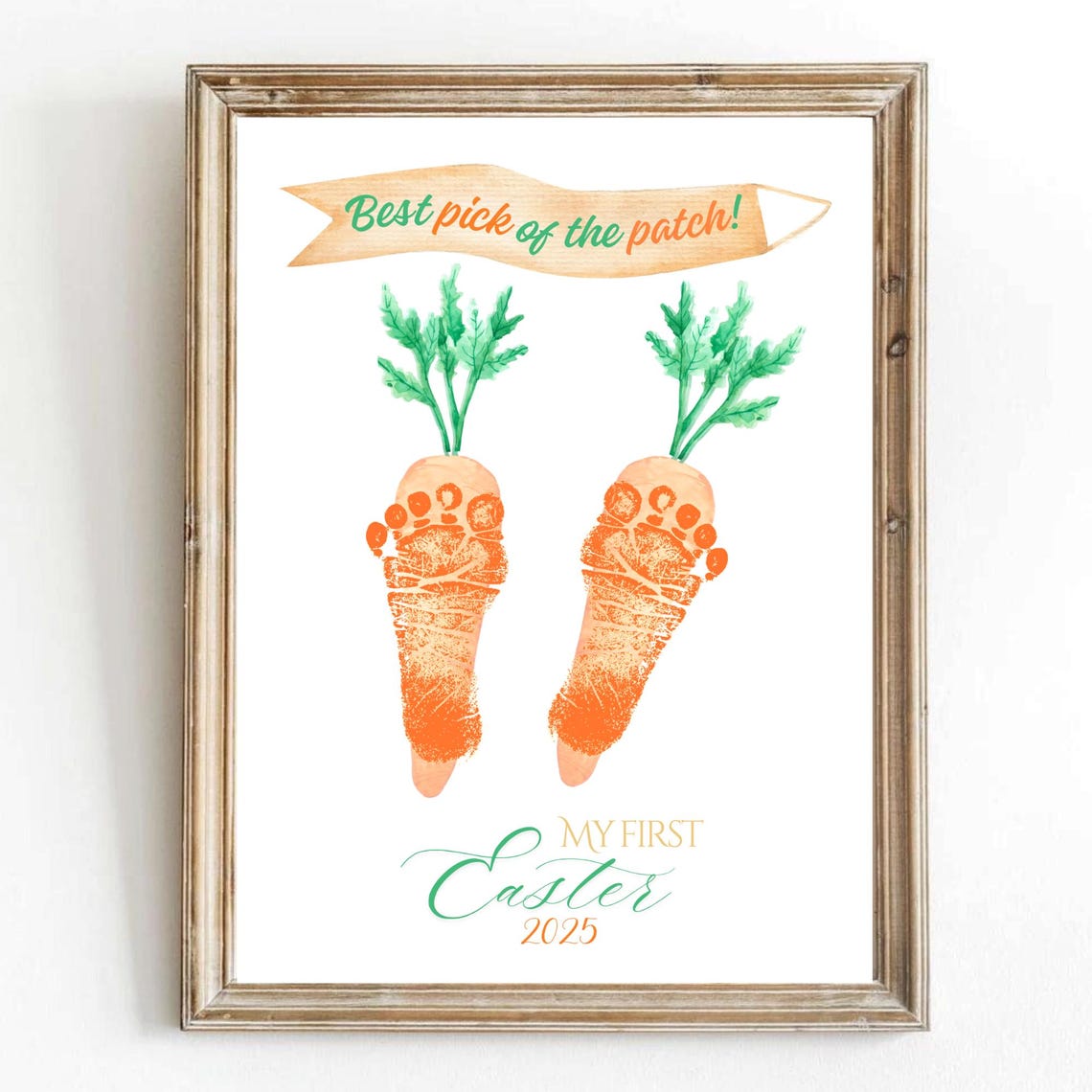 Baby Footprint Carrot Easter Craft Best Pick of the Patch Poster