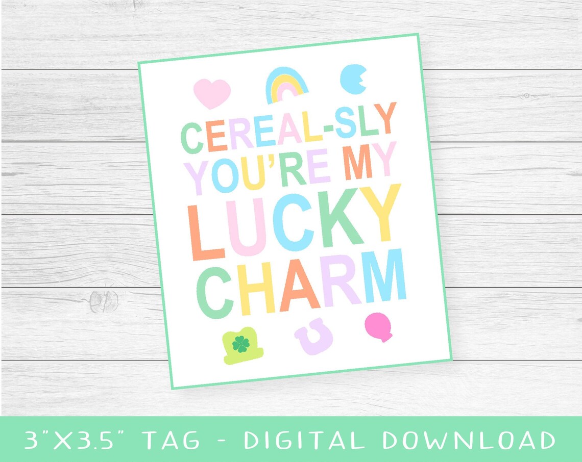 Cerealsly Lucky Charm Cookie Tag Poster Print