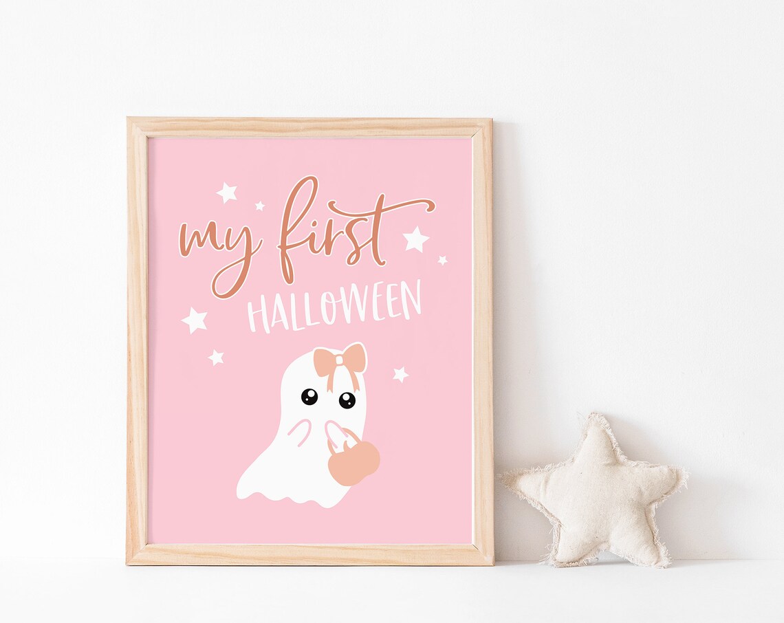My First Halloween Ghost Print, Cute Kids Decor
